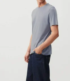 Sale Tee-Shirt Manches Courtes Homme Devon Bleu Gris Vintage Homme Tee-Shirts