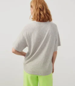 Online Tee-Shirt Ruzy Gris Clair Chine Femme Hauts
