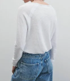 Clearance Tee-Shirt Sonoma Manches Longues Blanc Femme Hauts