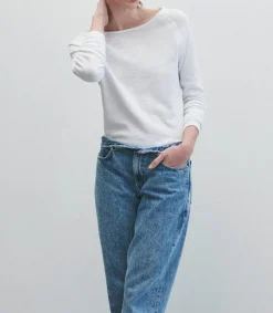 Clearance Tee-Shirt Sonoma Manches Longues Blanc Femme Hauts