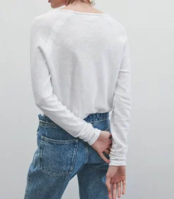 Clearance Tee-Shirt Sonoma Manches Longues Blanc Femme Hauts