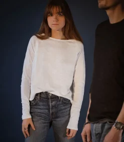 Clearance Tee-Shirt Sonoma Manches Longues Blanc Femme Hauts