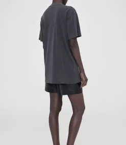 Discount Tee-Shirt Walker Spotted Leopard Washed Black Femme Hauts