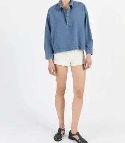 Best Top Mondo Washed Denim Femme Hauts