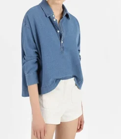 Best Top Mondo Washed Denim Femme Hauts