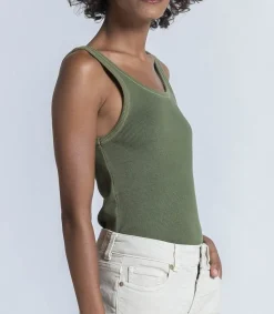 Top Tess Kaki Femme Hauts