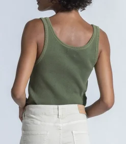 Top Tess Kaki Femme Hauts