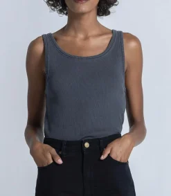 Top Tess Noir Femme Hauts