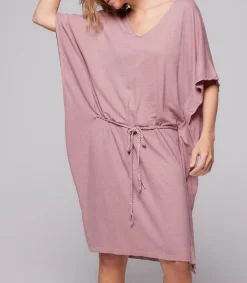 Online Tunique Col V Bois De Rose Femme Robes