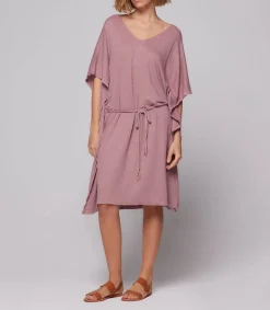 Online Tunique Col V Bois De Rose Femme Robes