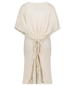 Clearance Tunique Col V Ivoire Femme Robes