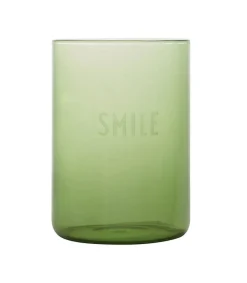 Hot Verre Favorite Drinking Glass Smile Green Verrerie