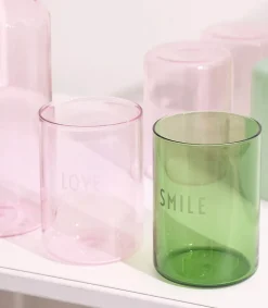Hot Verre Favorite Drinking Glass Smile Green Verrerie
