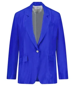 Outlet Veste En Soie Habotai Lapis Femme Manteaux & Vestes