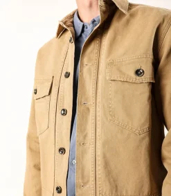 Best Veste En Toile Homme Andrea Camel Homme Manteaux & Vestes