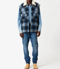 Discount Veste Sans Manches Kiran Navy Homme Manteaux & Vestes