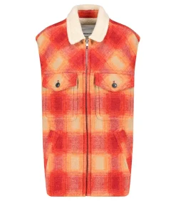 New Veste Sans Manches Kiran Orange Homme Manteaux & Vestes