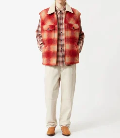 New Veste Sans Manches Kiran Orange Homme Manteaux & Vestes