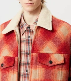 New Veste Sans Manches Kiran Orange Homme Manteaux & Vestes